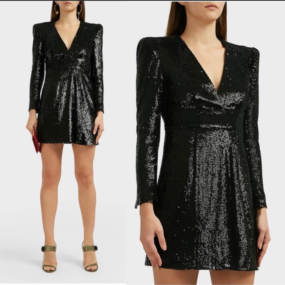 ALC black sequin dress size 0